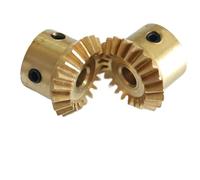 VAYEODEYU Ingranaggi, Ingranaggio conico 0,8M 20T Ottone 90 gradi Foro 6 mm Rapporto 1:1 Ingranaggio a mitra