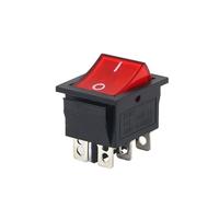 VAYEODEYU Interruttore di trasferimento. Interruttore a bilanciere KCD4, confezione da 5, 6 pin, 16 A 250 V CA, 20 A 125 V CA, ON-OFF, con luce multicolore(Red)
