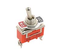 VAYEODEYU Interruttore di trasferimento. Interruttore a levetta 1 pz 12 mm 15 A 250 V CA 2 pin ON Off Lock SPST Metallo E-TEN1021(No Cap)