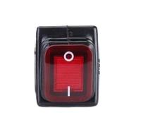 VAYEODEYU Interruttore di trasferimento. Interruttore a levetta 20A 250V 4 pin DPST IP67 T85 marino multitensione LED multicolore 30x22mm(Red,110V)