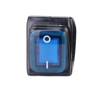 VAYEODEYU Interruttore di trasferimento. Interruttore a levetta 20A 250V 4 pin DPST IP67 T85 marino multitensione LED multicolore 30x22mm(Blue,12V)