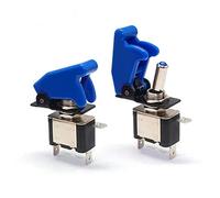 VAYEODEYU Interruttore di trasferimento. Interruttore a levetta, confezione da 5 LED illuminati con coperchio di protezione 12V20A for auto, camion e barche(2)