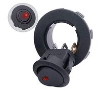 VAYEODEYU Interruttore di trasferimento. Interruttore a levetta rotondo con LED multicolore SPST On Off 3 pin 20A 12V DC 1 pz(Red)