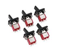 VAYEODEYU Interruttore di trasferimento. Interruttori a levetta, confezione da 5 T80-R R8017-P14, 6 pin ON-ON DPDT, 2 posizioni, mini interruttore a bilanciere
