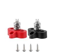 VAYEODEYU M6 M8 M10 Busbar 12V 5/16in 1/4in TermBlk Stud Negative HeavyDuty PowerDist RedBlack Stud(A M10 Red Black)