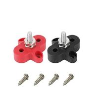 VAYEODEYU M6 M8 M10 Busbar 12V 5/16in 1/4in TermBlk Stud Negative HeavyDuty PowerDist RedBlack Stud(Style A M6 Red Black)