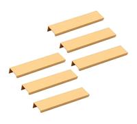 VAYEODEYU Maniglia for cassetto nascosta in lega di alluminio dorata da 6 pezzi, dimensioni multiple(Length: 120 mm)