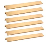VAYEODEYU Maniglia for cassetto nascosta in lega di alluminio dorata da 6 pezzi, dimensioni multiple(Length: 300 mm)