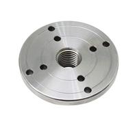VAYEODEYU Piastra frontale per tornio per legno, Mandrino for tornio manuale da 4 pollici in acciaio, piastra frontale for tornio for legno, filettata M18 x 2,5