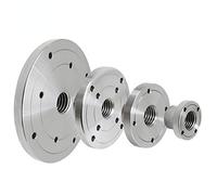 VAYEODEYU Piastra frontale per tornio per legno, Mandrino for tornio manuale for legno con piastra frontale da 2 a 6 pollici di diametro con diverse dimensioni di filettatura(100mm 1Inchx8TPI)