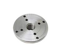 VAYEODEYU Piastra frontale per tornio per legno, Mandrino for tornio manuale in acciaio da 4 pollici e 100 mm con filettatura di diverse dimensioni(1inch X 8TPI)