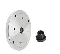 VAYEODEYU Piastra frontale per tornio per legno, Piastra frontale for mandrino for tornio in acciaio e legno M33x3,5 mm 1"x8TPI M18x2,5 mm 2-6 pollici(150mm M18x2.5)