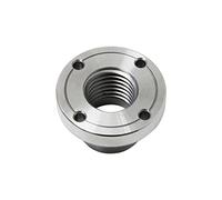 VAYEODEYU Piastra frontale per tornio per legno, Piastra frontale for tornio manuale for lavorazione del legno, filettatura M18 x 2,5, diametro 2 pollici, argento