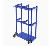 VAYEODEYU Portabombole di ossigeno, Carrello for bombole di ossigeno singolo/doppio, carrello medico for bombole di ossigeno con 2 ruote, carrello for bombole di gas verticale(L75cm(29 1/2"))