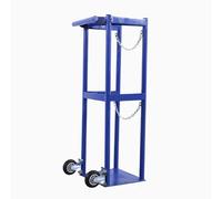 VAYEODEYU Portabombole di ossigeno, Carrello for bombole di ossigeno singolo/doppio, carrello medico for bombole di ossigeno con 2 ruote, carrello for bombole di gas verticale(L40cm(15 3/4"))