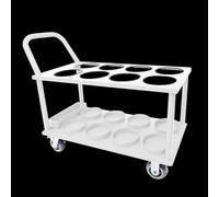 VAYEODEYU Portabombole di ossigeno, Supporto for bombole di ossigeno Carrello for bombole di ossigeno Contiene 4/6/8 bombole, Carrello for bombole di ossigeno for impieghi gravosi con 4 ruote, Carrell