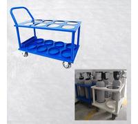VAYEODEYU Portabombole di ossigeno, Supporto for bombole di ossigeno Carrello porta bombole di ossigeno a 4 ruote, carrello for bombole di ossigeno da 6,3" di diametro, supporto for bombole di ossigen