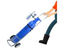 VAYEODEYU Portabombole di ossigeno, Supporto for bombole di ossigeno Supporto for bombole di ossigeno in metallo con ruote, carrello for bombole di ossigeno D/E for bombole singole, carrello con ruote