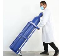 VAYEODEYU Portabombole di ossigeno, Supporto for bombole di ossigeno Supporto for bombole di ossigeno di grande capacità, carrello for bombole di ossigeno con 2 ruote, carrello for bombole di ossigeno