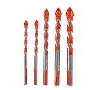 VAYEODEYU Punte da trapano con manico triangolare in lega da 5 pezzi, diametro 6-12 mm, for piastrelle, vetro, legno, mattoni