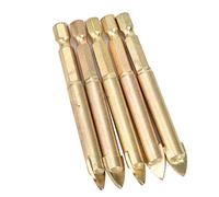 VAYEODEYU Punte da trapano con testa di lancia a triangolo con codolo esagonale in carburo 10 pezzi 6-12 mm for custodia in legno di vetro for piastrelle(Pack of 5 hexagonal 10mm)