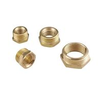 VAYEODEYU Raccordo per Tubo da Giardino in Ottone, Adattatore Maschio-Femmina con boccola Esagonale di riduzione BSP in Ottone for Carburante, Acqua, gasolio, Diverse Misure(2 to 1-1/4)