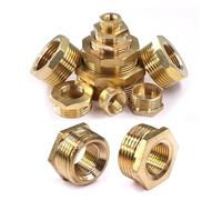 VAYEODEYU Raccordo per Tubo da Giardino in Ottone, Raccordi for Tubi in Ottone, boccola Esagonale di riduzione, Filettatura Maschio Femmina BSP da 1/8 a 2 Pollici(1/8 to 1/2 inch)