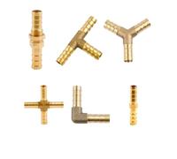 VAYEODEYU Raccordo per Tubo da Giardino in Ottone, Raccordi for Tubi in Ottone, Vari Tipi, adattatori for portagomma, Varie Dimensioni(Cross 4 Way,4mm Barb)