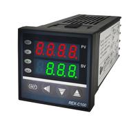 VAYEODEYU Regolatore di temperatura, Regolatore di temperatura digitale REX-C100 Uscita relè SSR 48 * 48mm Tipo K 40A SSR con sonda termocoppia 1M(K Relay)