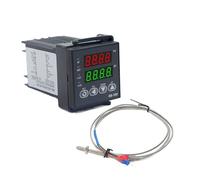 VAYEODEYU Regolatore di temperatura, Regolatore di temperatura R8-100 con ingresso multiplo K/J/S/Pt100 SSR/uscita relè con sonda M6 da 1 m(Set 1 J)