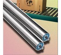 VAYEODEYU Rullo trasportatore, Rulli di alimentazione for tubi trasportatori in acciaio inossidabile, dimensioni multiple, confezione da 2(Dia 25mm(1"),L 400 mm(15.7"))