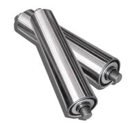 VAYEODEYU Rullo trasportatore, Rulli trasportatori in acciaio inossidabile con cuscinetti a molla retrattili, confezione da 2, diverse misure(Dia 38mm(1.5"),L 500 mm (19.7"))