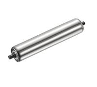 VAYEODEYU Rullo trasportatore, Rullo for nastro trasportatore in acciaio inossidabile for supporti for lavorazione del legno, argento, misure multiple, confezione da 4(Silver-25mm,700mm)