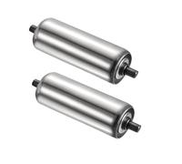 VAYEODEYU Rullo trasportatore, Rullo trasportatore in acciaio inossidabile, confezione da 2 tubi zincati, misure multiple(Dia 50mm(2"),L 350 mm(13.8"))