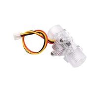 VAYEODEYU Sensore di flusso dell'acqua, Contatore misuratore di portata d'acqua con display digitale G1/2" 1-30L/min trasparente YF-S201C