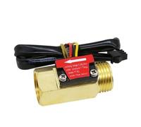 VAYEODEYU Sensore di flusso dell'acqua, Misuratore di portata digitale for carburante e acqua YF-B2, filettatura maschio G1/2 pollici, 1-25 l/min, DC5-18 V