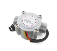 VAYEODEYU Sensore di flusso dell'acqua, Sensore di flusso elettromagnetico YF-S201B digitale 1-30L/Min filettatura esterna multicolore(S201B grey)