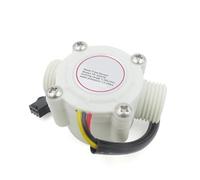 VAYEODEYU Sensore di flusso dell'acqua, Sensore di flusso elettromagnetico YF-S201B digitale 1-30L/Min filettatura esterna multicolore(S201B white)