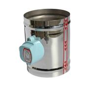 VAYEODEYU Serranda for condotto d'aria motorizzata in acciaio inossidabile | Interruttore AC DC 12-220 V 76 mm 3 pollici HVAC, scarico, aria fresca: acciaio inossidabile, guarnizione in silicone(Ac220v)
