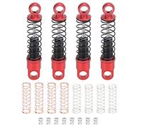 VAYEODEYU Set di ammortizzatori RC in lega di alluminio da 4 pezzi multicolore for Axial SCX24 1/24(Red)