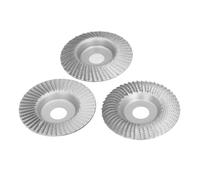 VAYEODEYU Set di dischi da intaglio in acciaio al carbonio da 3 pezzi 100mm 22mm Smerigliatrice angolare ad arco smussato piatto for modellare il legno
