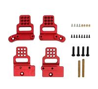 VAYEODEYU Staffa ammortizzatore RC in lega di alluminio con fori multipli rossa for auto RC 1/18, confezione da 4