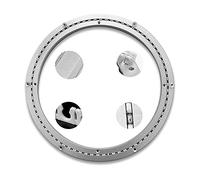 VAYEODEYU Tavolo con Piatto Girevole in Alluminio, Cuscinetto di Base for Giradischi Lazy Susan in Alluminio, Argento, 8-32 Pollici(18 Inches (450mm))