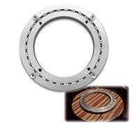 VAYEODEYU Tavolo con Piatto Girevole in Alluminio, Cuscinetto for Giradischi Lazy Susan Argento 8-32 Pollici(18 Inches (450mm))