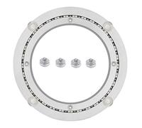 VAYEODEYU Tavolo con Piatto Girevole in Alluminio, Cuscinetto for Giradischi Lazy Susan in Alluminio, Argento, 8-32 Pollici(14 Inches (350mm))
