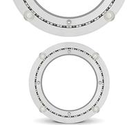 VAYEODEYU Tavolo con Piatto Girevole in Alluminio, Cuscinetto for Giradischi Lazy Susan in Alluminio da 8-32 Pollici(18 Inches (450mm))