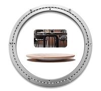 VAYEODEYU Tavolo con Piatto Girevole in Alluminio, Cuscinetto Girevole in Lega di Alluminio Argento 8-32 Pollici(32 Inches (800mm))