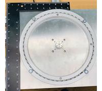 VAYEODEYU Tavolo con Piatto Girevole in Alluminio, Giradischi Girevole Lazy Susan con Cuscinetti a Sfera in Lega di Alluminio, Argento, 8-32 Pollici, Rotazione a 360 Gradi(18 Inches (450mm))