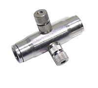 VAYEODEYU Ugelli nebbiogeni da giardino in ottone ad alta pressione da 12 pezzi 0,1-1,0 mm con connettore rapido da 3/8"(Nozzles+twohole 120°,0.6mm)