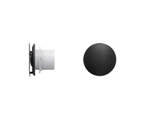 VAYEODEYU Ventilatore di scarico rotondo silenzioso da soffitto, bagno, garage, argento, nero, medio piccolo(Black,M)